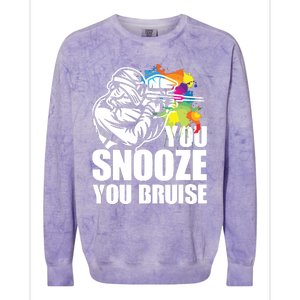 Funny Paintball You Snooze You Bruise Colorblast Crewneck Sweatshirt