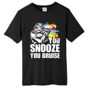 Funny Paintball You Snooze You Bruise Tall Fusion ChromaSoft Performance T-Shirt