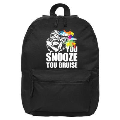 Funny Paintball You Snooze You Bruise 16 in Basic Backpack