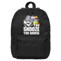 Funny Paintball You Snooze You Bruise 16 in Basic Backpack