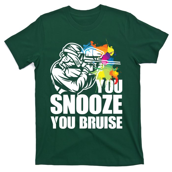 Funny Paintball You Snooze You Bruise T-Shirt