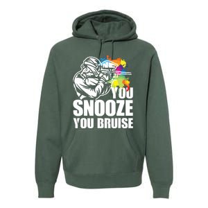 Funny Paintball You Snooze You Bruise Premium Hoodie