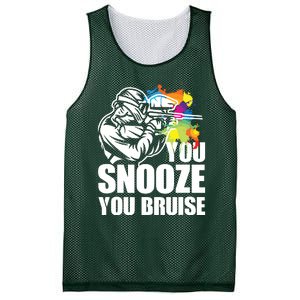 Funny Paintball You Snooze You Bruise Mesh Reversible Basketball Jersey Tank