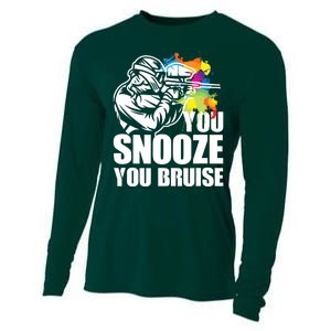 Funny Paintball You Snooze You Bruise Cooling Performance Long Sleeve Crew