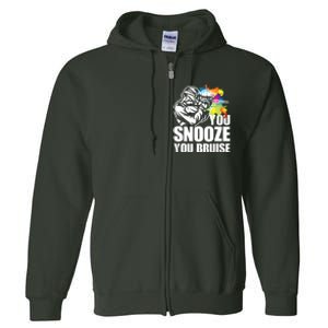 Funny Paintball You Snooze You Bruise Full Zip Hoodie