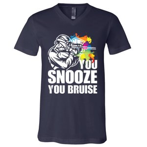 Funny Paintball You Snooze You Bruise V-Neck T-Shirt