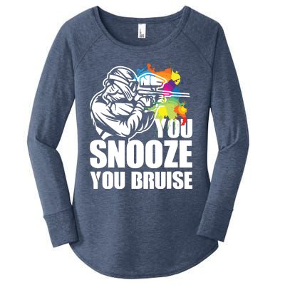 Funny Paintball You Snooze You Bruise Women's Perfect Tri Tunic Long Sleeve Shirt