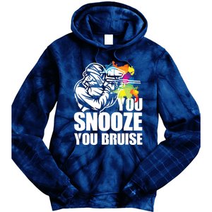 Funny Paintball You Snooze You Bruise Tie Dye Hoodie