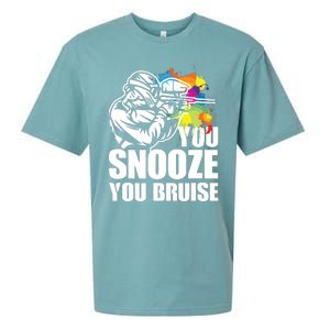 Funny Paintball You Snooze You Bruise Sueded Cloud Jersey T-Shirt