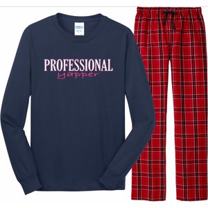 Funny Professional Yapper Quote Yapper Cool Long Sleeve Pajama Set