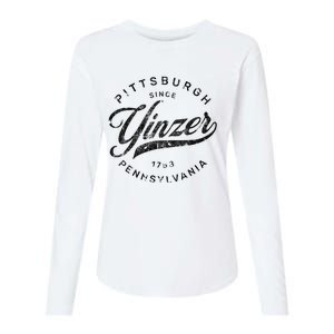 Funny Pittsburgh Yinzer Pennsylvania Sl City Home Yinz Womens Cotton Relaxed Long Sleeve T-Shirt