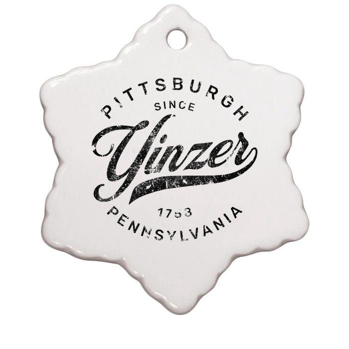 Funny Pittsburgh Yinzer Pennsylvania Sl City Home Yinz Ceramic Star Ornament