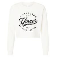 Funny Pittsburgh Yinzer Pennsylvania Sl City Home Yinz Cropped Pullover Crew