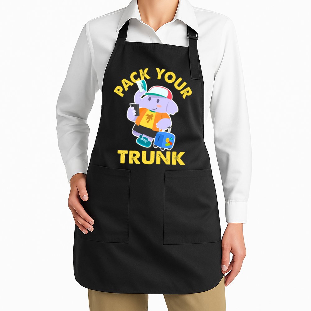 Funny Pack Your Trunk Elephant Apron