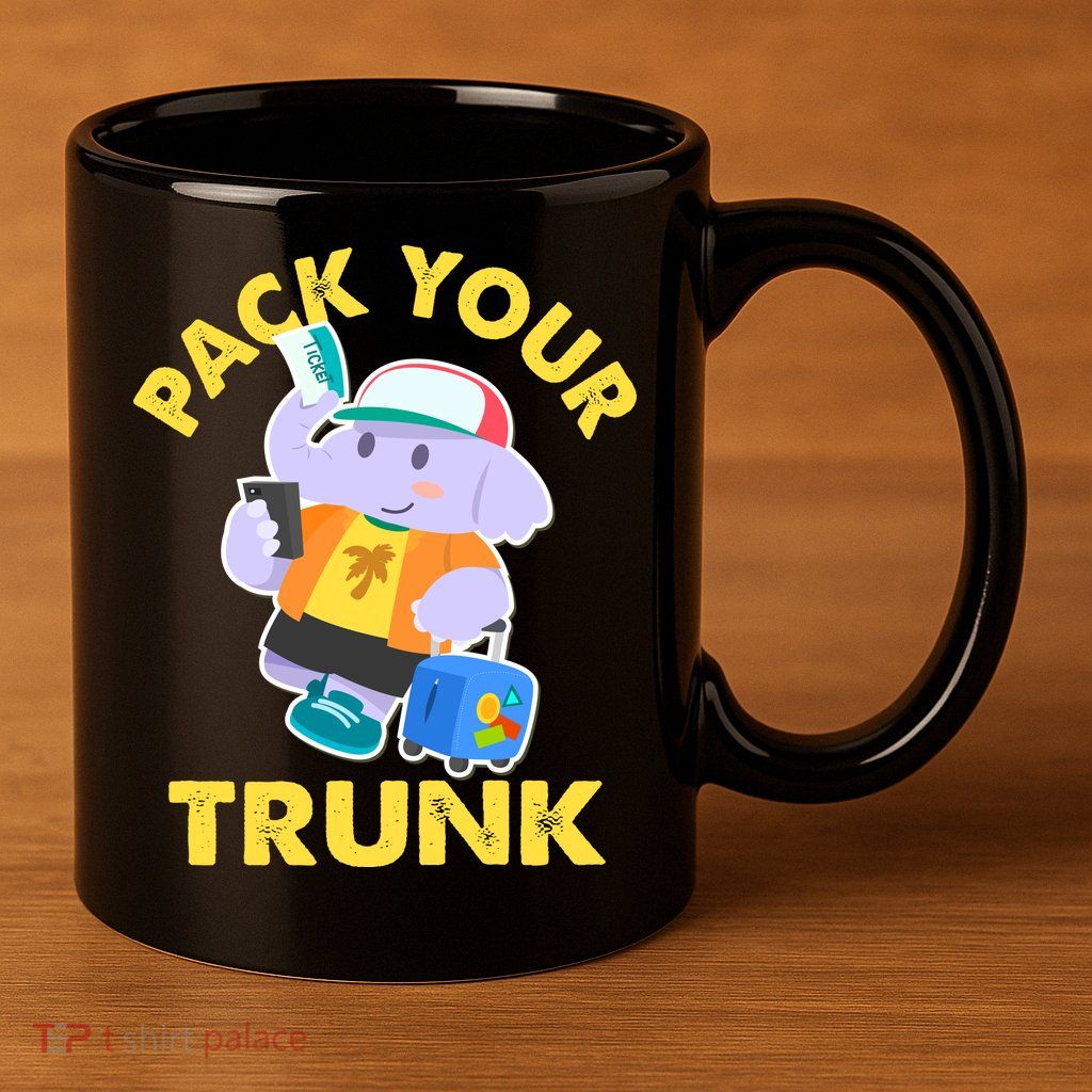Funny Pack Your Trunk Elephant 11oz C Handle Ceramic Mug