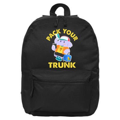 Funny Pack Your Trunk Elephant 16 in Basic Backpack