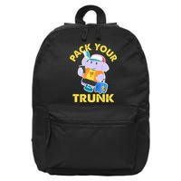 Funny Pack Your Trunk Elephant 16 in Basic Backpack