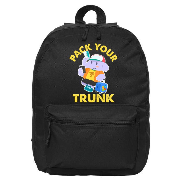 Funny Pack Your Trunk Elephant 16 in Basic Backpack