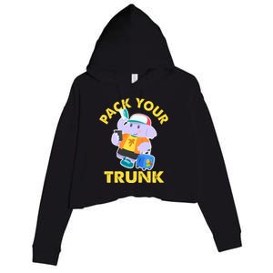 Funny Pack Your Trunk Elephant Crop Fleece Hoodie