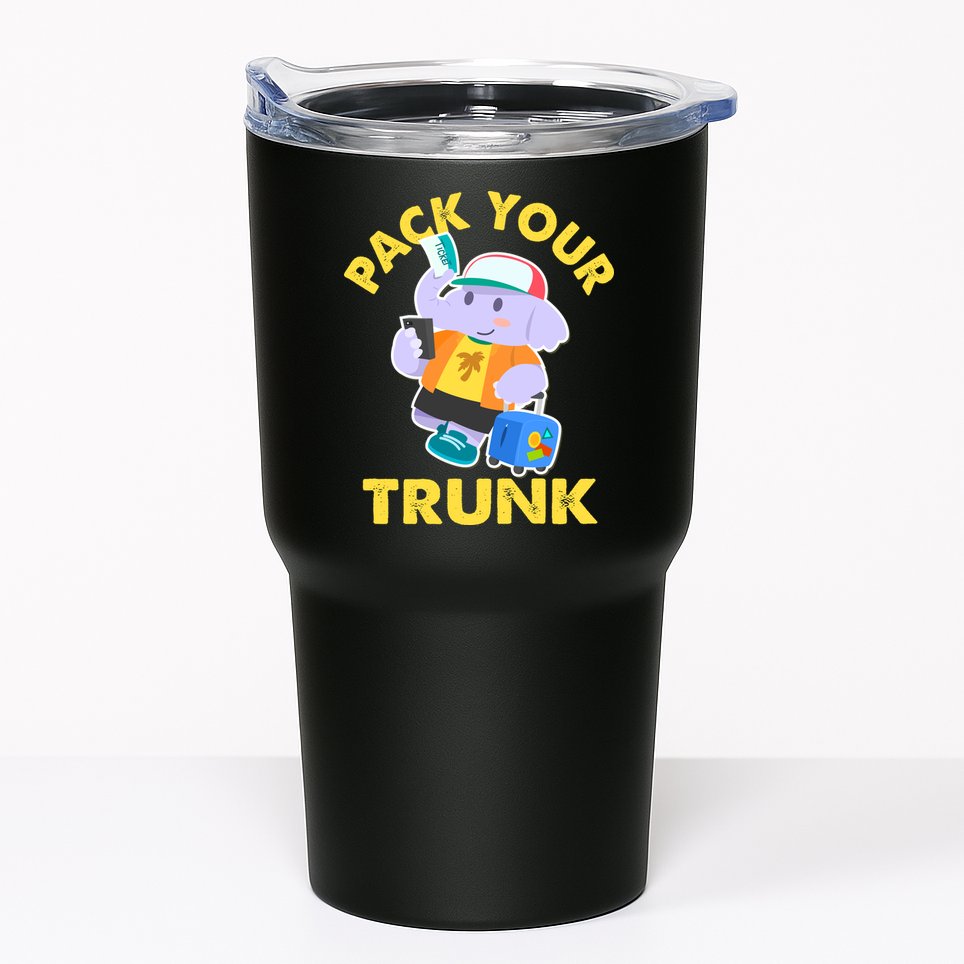 Funny Pack Your Trunk Elephant Tumbler