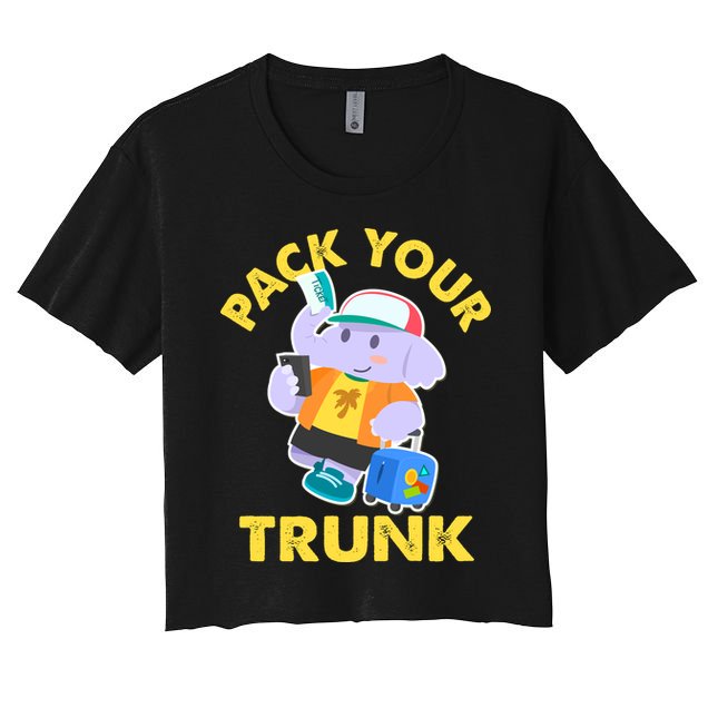 Funny Pack Your Trunk Elephant Crop Top