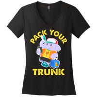 Funny Pack Your Trunk Elephant Women's V-Neck T-Shirt