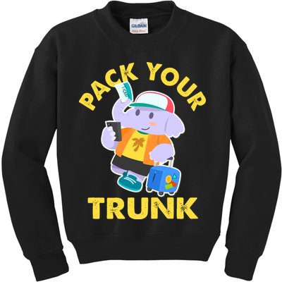 Funny Pack Your Trunk Elephant Kids Sweatshirt