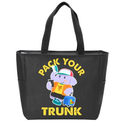 Funny Pack Your Trunk Elephant Zip Tote Bag