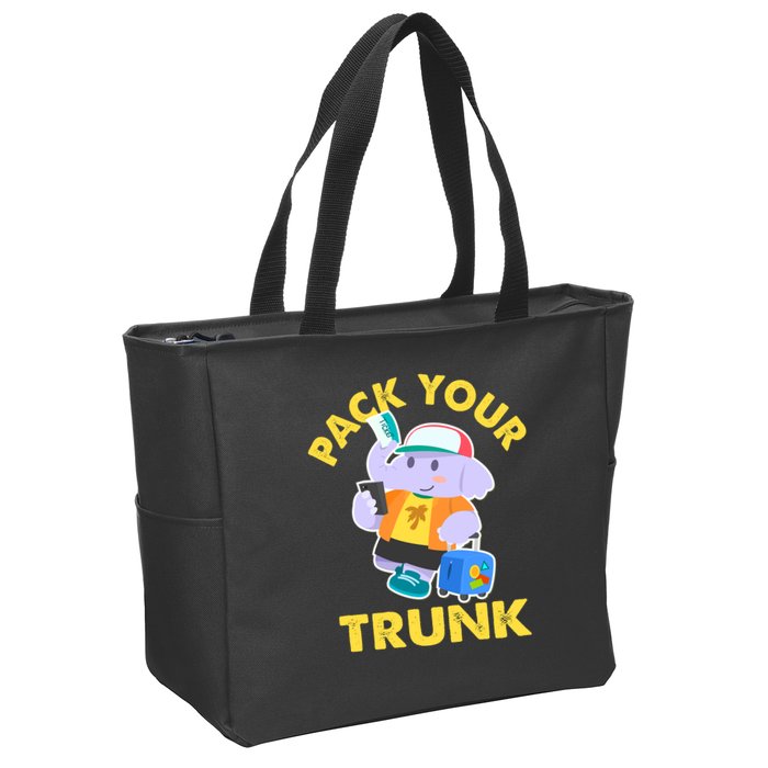 Funny Pack Your Trunk Elephant Zip Tote Bag