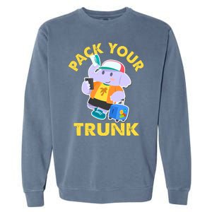 Funny Pack Your Trunk Elephant Garment-Dyed Sweatshirt