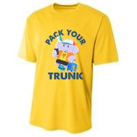 Funny Pack Your Trunk Elephant Youth Performance Sprint T-Shirt