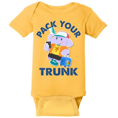 Funny Pack Your Trunk Elephant Baby Bodysuit