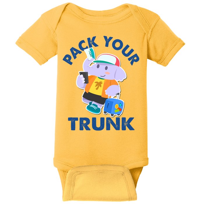 Funny Pack Your Trunk Elephant Baby Bodysuit