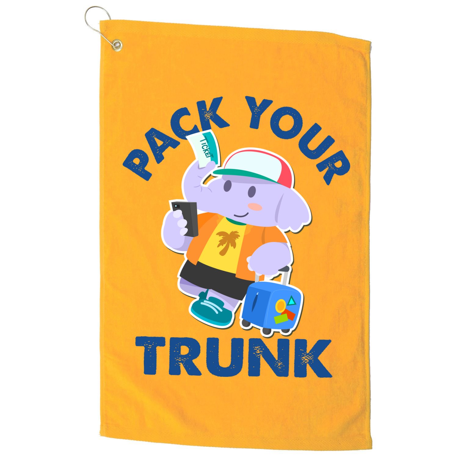 Funny Pack Your Trunk Elephant Golf Towel