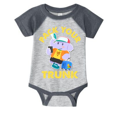 Funny Pack Your Trunk Elephant Infant Baby Jersey Bodysuit