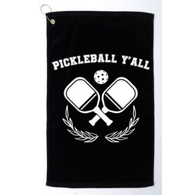 Funny Pickleball Ya'll Tees Pickle Ball Lover Platinum Collection Golf Towel