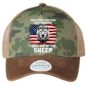 Freedom Patriot Your First Mistake Was Thinking I Was One Of The Sheep Legacy Tie Dye Trucker Hat