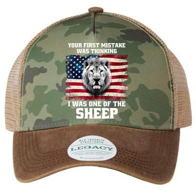 Freedom Patriot Your First Mistake Was Thinking I Was One Of The Sheep Legacy Tie Dye Trucker Hat