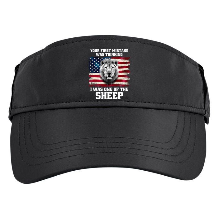 Freedom Patriot Your First Mistake Was Thinking I Was One Of The Sheep Adult Drive Performance Visor