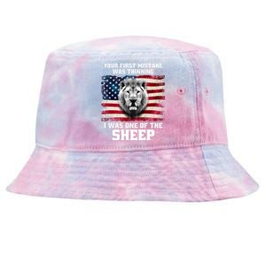 Freedom Patriot Your First Mistake Was Thinking I Was One Of The Sheep Tie-Dyed Bucket Hat