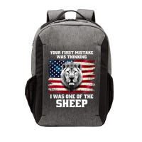 Freedom Patriot Your First Mistake Was Thinking I Was One Of The Sheep Vector Backpack