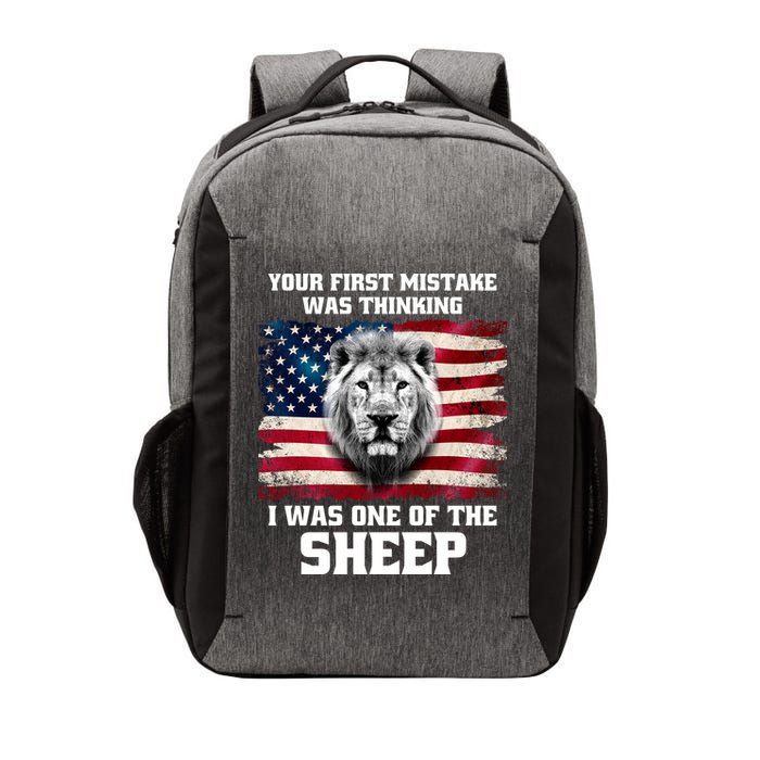 Freedom Patriot Your First Mistake Was Thinking I Was One Of The Sheep Vector Backpack