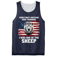 Freedom Patriot Your First Mistake Was Thinking I Was One Of The Sheep Mesh Reversible Basketball Jersey Tank