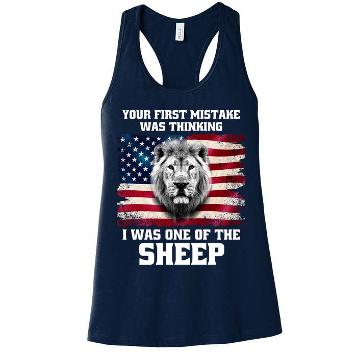 Freedom Patriot Your First Mistake Was Thinking I Was One Of The Sheep Womens Tank Top