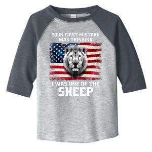 Freedom Patriot Your First Mistake Was Thinking I Was One Of The Sheep Toddler Fine Jersey T-Shirt