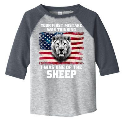 Freedom Patriot Your First Mistake Was Thinking I Was One Of The Sheep Toddler Fine Jersey T-Shirt