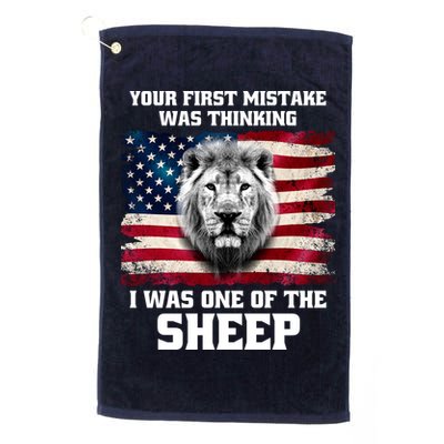 Freedom Patriot Your First Mistake Was Thinking I Was One Of The Sheep Golf Towel