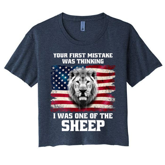 Freedom Patriot Your First Mistake Was Thinking I Was One Of The Sheep Crop Top