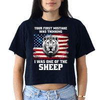 Freedom Patriot Your First Mistake Was Thinking I Was One Of The Sheep Crop Top