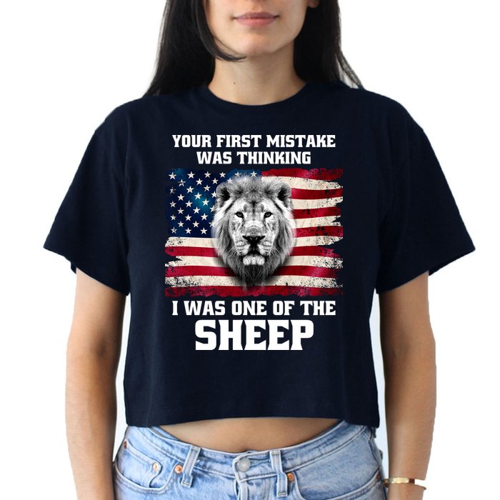 Freedom Patriot Your First Mistake Was Thinking I Was One Of The Sheep Crop Top